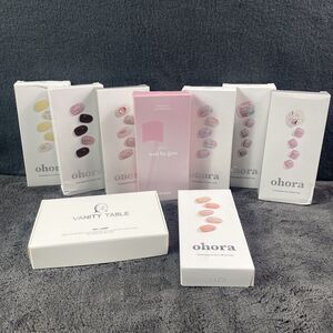 OHORA Semicured MANI/PEDI Strip Sticker Sets (167m+62p) Plus Vanity Table Bundle